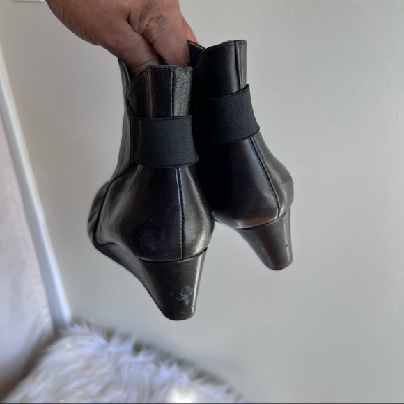 Vaneli black faux leather boots shoes size 9.5M - Picture 14 of 16